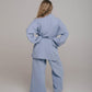Blue Postpartum Kimono Loungewear Set