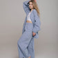 Blue Postpartum Kimono Loungewear Set