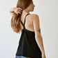 Black Nursing Top with Built-In Bra