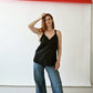 Black Nursing Top with Built-In Bra