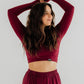 Burgundy Comfort Crop Top