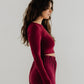 Burgundy Comfort Crop Top