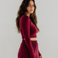 Burgundy Comfort Crop Top