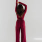 Burgundy Comfort Flowy Pants