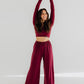 Burgundy Comfort Flowy Pants