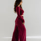 Burgundy Comfort Flowy Pants