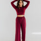 Burgundy Comfort Flowy Pants