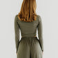 Khaki Comfort Crop Top