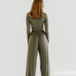 Khaki Comfort Flowy Pants