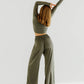 Khaki Comfort Flowy Pants