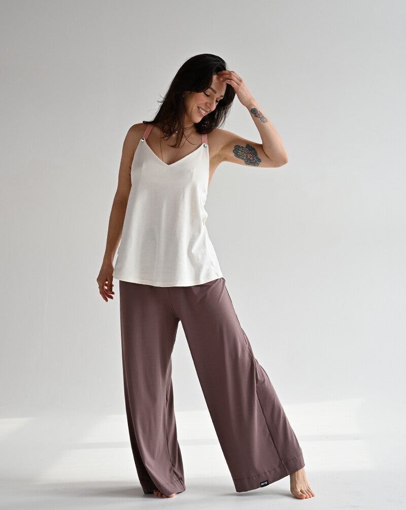 White Nursing Top with Built-In Bra