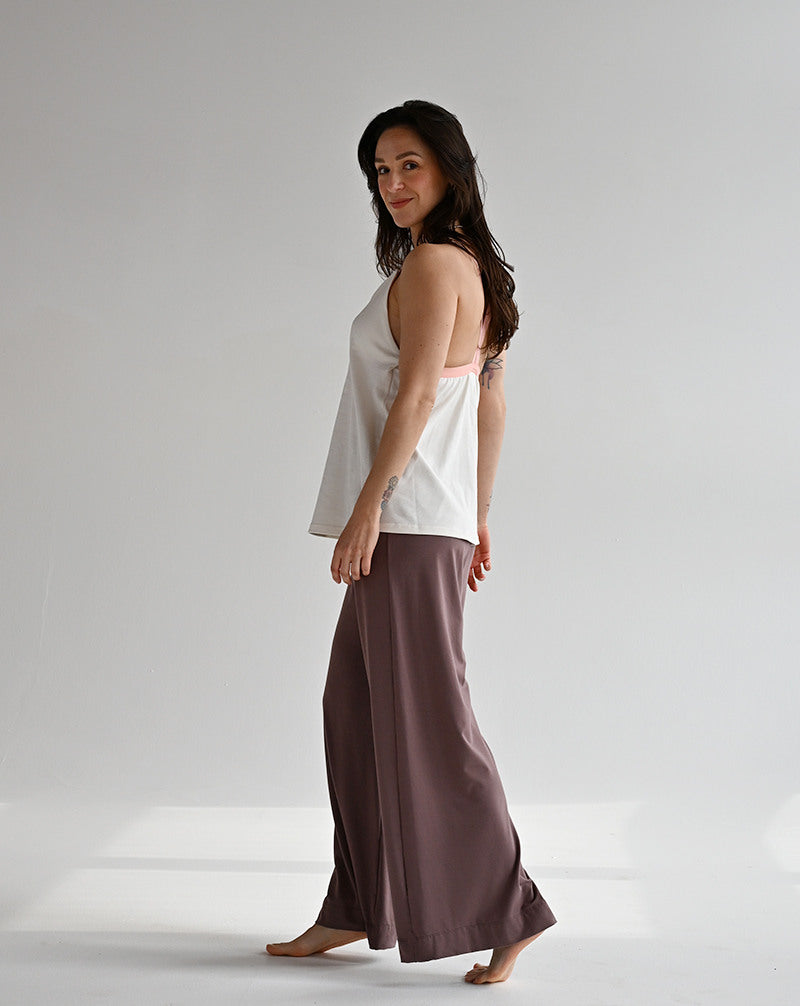 White Nursing Top with Built-In Bra