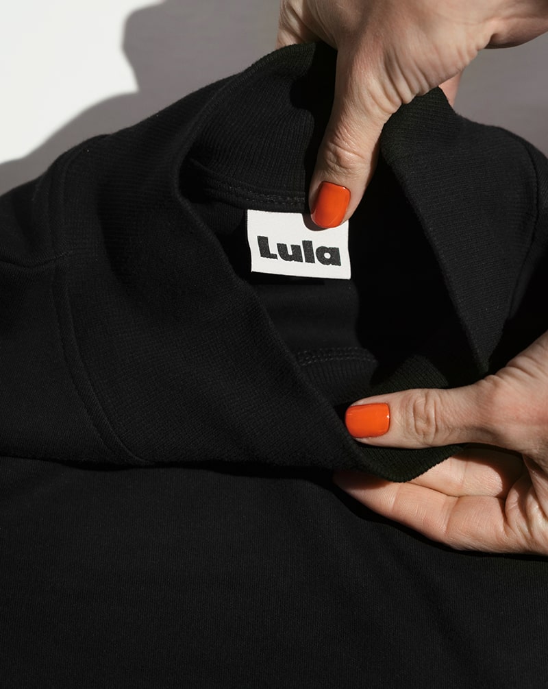 Black Nursing Jumper for Breastfeeding — Stay Warm by LULA