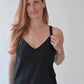 Black Nursing Top with Built-In Bra